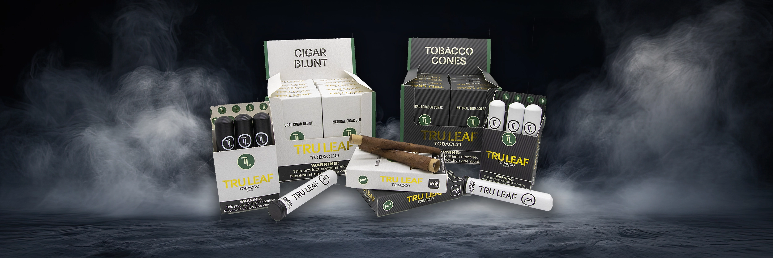 All Tru Leaf Blunts and Cones Product Display